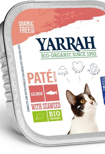 Yarrah Kattenvoer pate met zalm bio (100 Gram)
