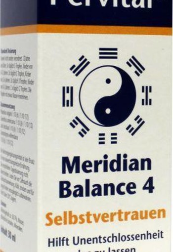 Pervital Meridian balance 4 zelfvertrouwen (30 Milliliter)
