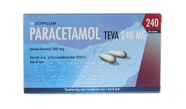 Teva Paracetamol 240 mg (10 Zetpillen)