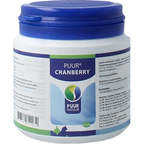 Puur Cranberry hond kat (90 Capsules)