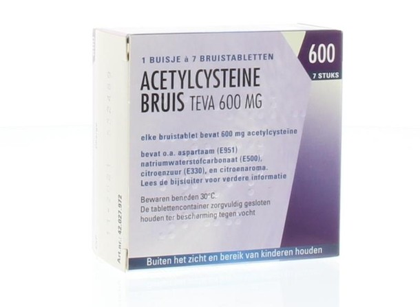 Teva Acetylcysteine 600 mg (7 Bruistabletten)