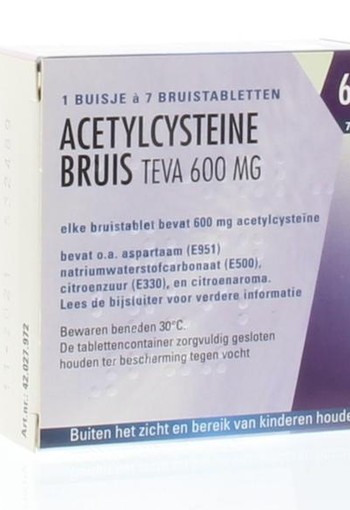Teva Acetylcysteine 600 mg (7 Bruistabletten)