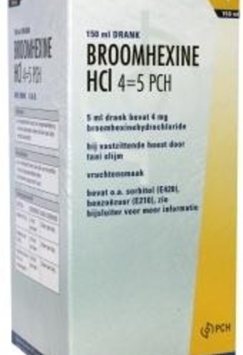 Teva Broomhexine HCL 4mg/ml = 0.8 mg (150 Milliliter)