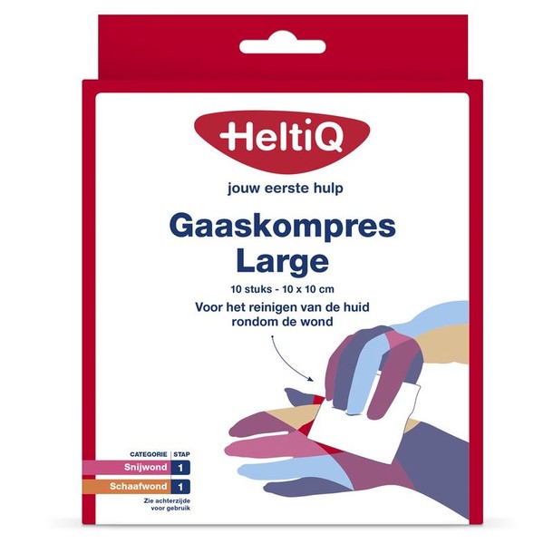 Heltiq Gaaskompressen 10 x 10cm (10 Stuks)