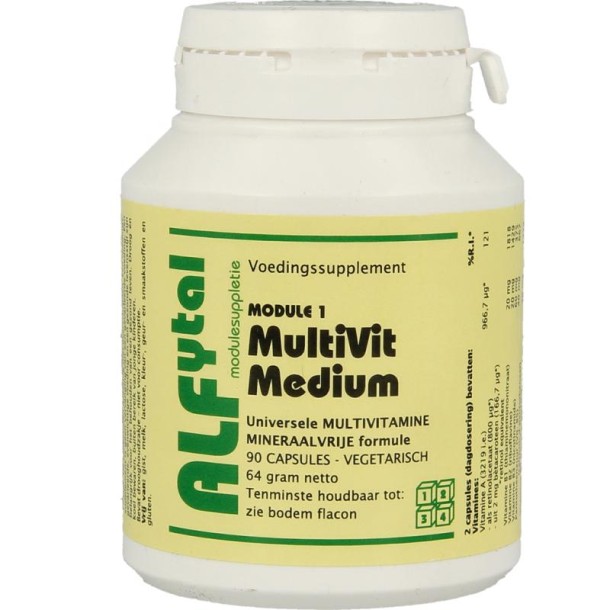 Alfytal MultiVit medium - mineraalvrij (90 Vegetarische capsules)