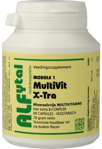 Alfytal MultiVit x-tra mineraalvrije multivitamine (90 Vegetarische capsules)
