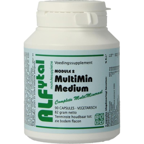 Alfytal MultiMin medium complete mineraalformule (90 Vegetarische capsules)