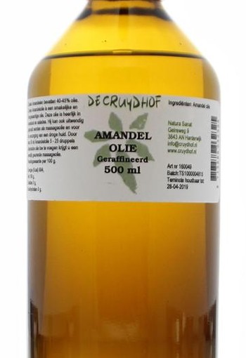 Cruydhof Amandelolie zoet geraffineerd (500 Milliliter)