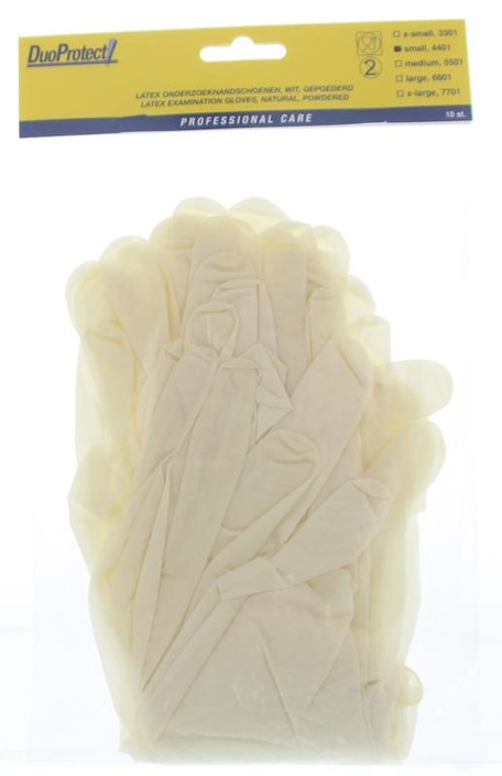 Duoprotect Handschoen latex S (10 Stuks)
