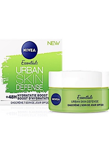 NIVEA Essentials Urban Skin Defense +48H Hydraterende Boost Dagcreme /Gezichtsverzorging