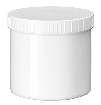 Blockland Zalfpot wit PP plastobel gedopt 500ml (24 Stuks)