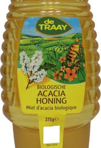 Traay Acaciahoning knijpfles bio (365 Gram)