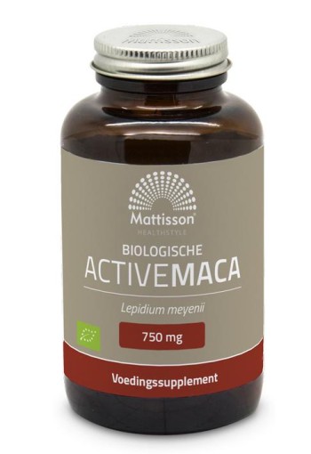 Mattisson Biologische Active maca 750 mg bio (90 Vegetarische capsules)