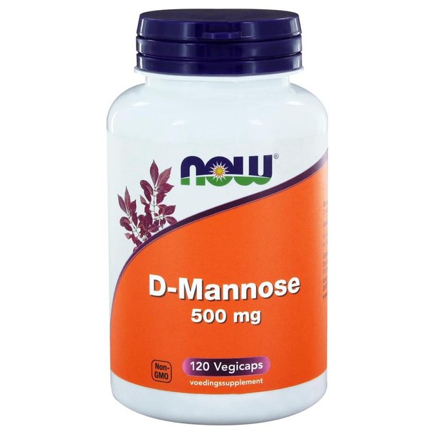 NOW D-Mannose 500mg (120 Vegetarische capsules)