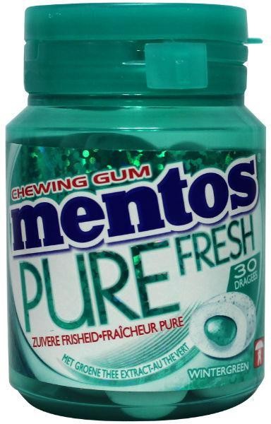 Mentos Gum pure wintergreen pot (30 Stuks)
