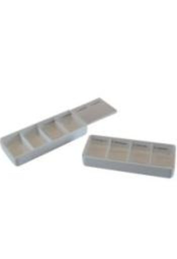 Blockland Tablettendoosje transparant 4 vaks 108 x 45 x 16mm (1 Stuks)