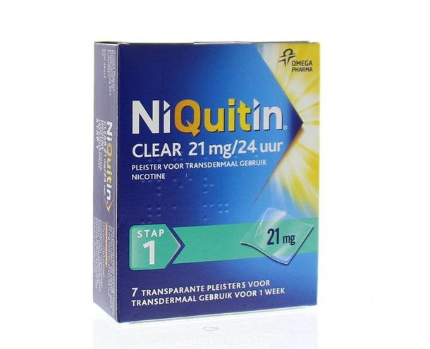 Niquitin Stap clear 21 mg/24 uur (7 Stuks)