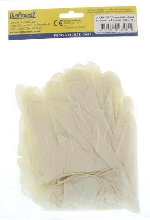 Duoprotect Handschoen latex extra large (10 Stuks)