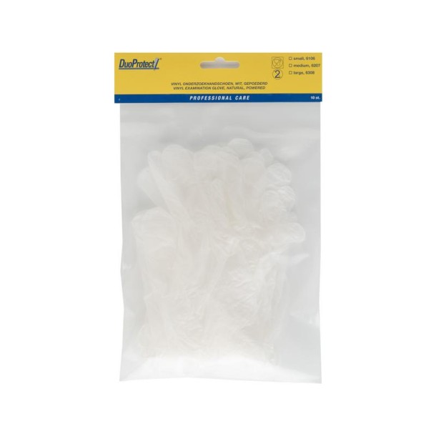 Duoprotect Handschoen vinyl large (10 Stuks)