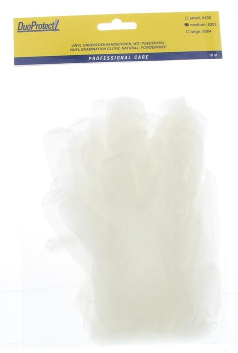 Duoprotect Handschoen vinyl poedervrij medium (10 Stuks)