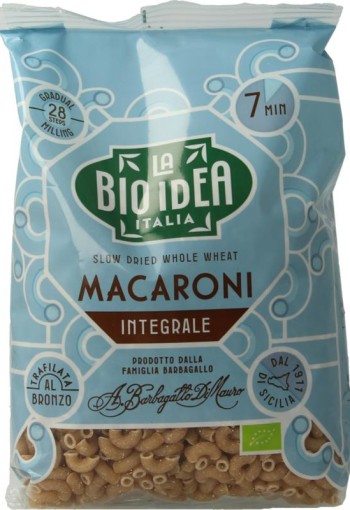 Bioidea Macaroni volkoren elleboogjes bio (500 Gram)