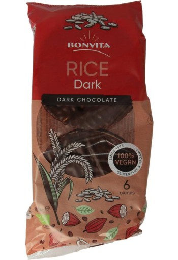 Bonvita Rijstwafels pure chocolade bio (100 Gram)