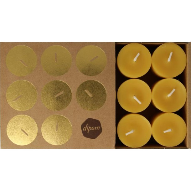 Dipam Sfeerlichtjes bijenwas in doosje (9 Stuks)