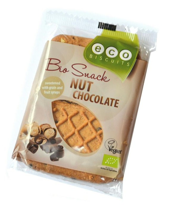 Ecobiscuit Noten/chocolade biscuit bio (45 Gram)
