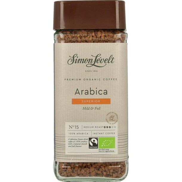 Simon Levelt Cafe organico Arabica instant bio (100 Gram)