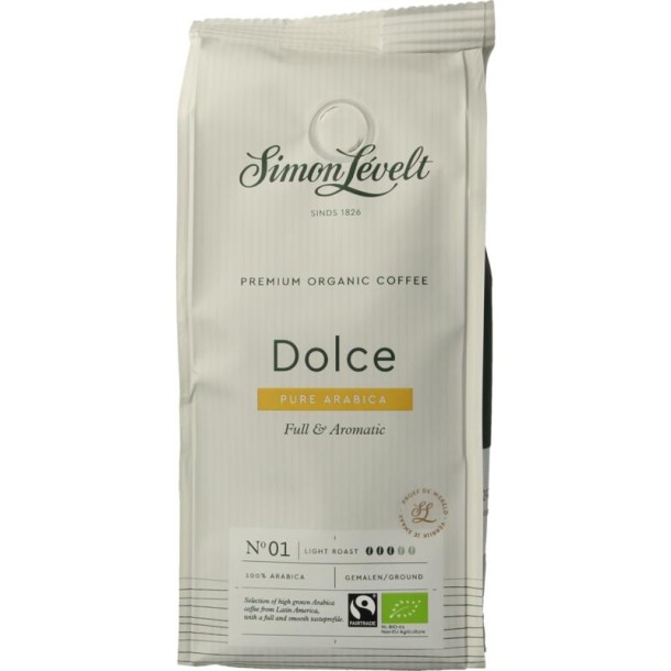 Simon Levelt Cafe organico dolce snelfilter bio (250 Gram)