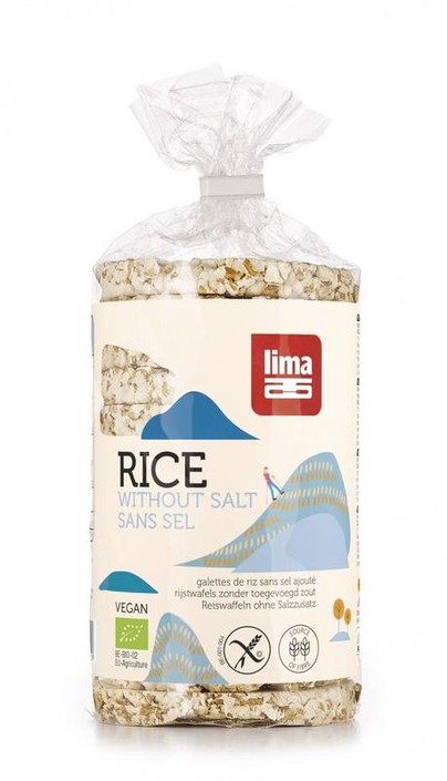 Lima Rijstwafels zonder toegevoegd zout bio (100 Gram)