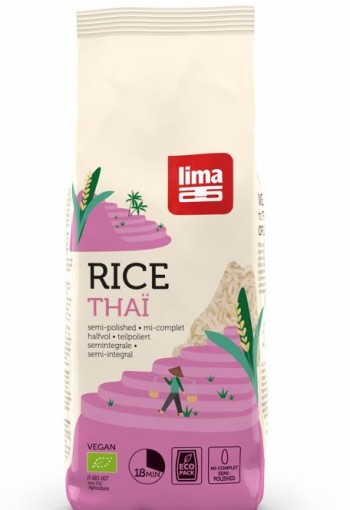 Lima Rijst thai halfvol bio (500 Gram)