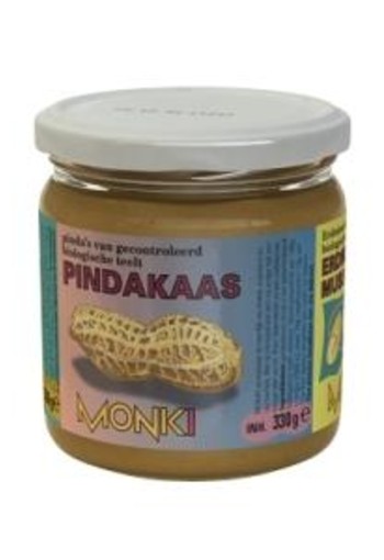 Monki Pindakaas met zout eko bio (330 Gram)