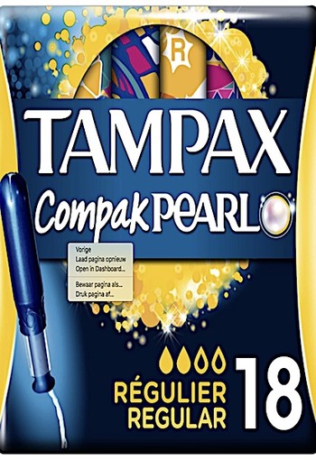 Tampax Compak Pearl Regular - 18 Stuks - Tampons