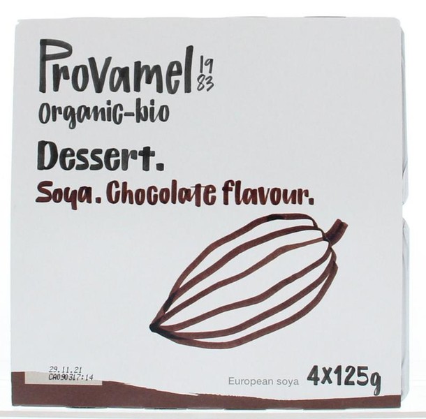 Provamel Dessert choco rietsuiker 125 gram bio (4 Stuks)