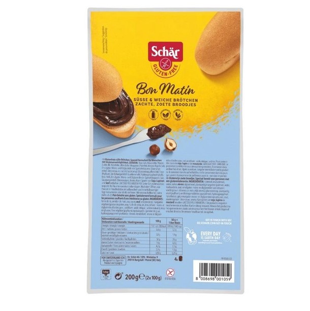 Dr Schar Bon matin zoete broodjes glutenvrij (200 Gram)