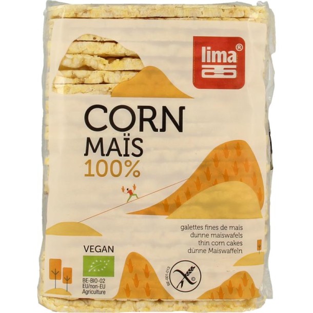 Lima Maiswafels dun rechthoek bio (140 Gram)