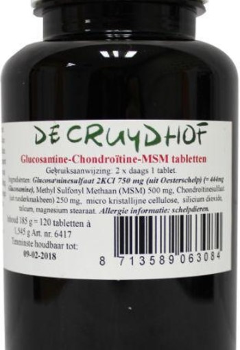 Cruydhof Glucosamine chondroitine MSM (120 Tabletten)
