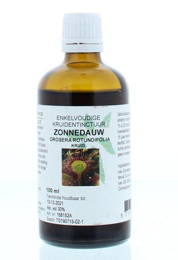 Cruydhof Drosera rotundfolia hrb / zonnedauw tinctuur (100 Milliliter)