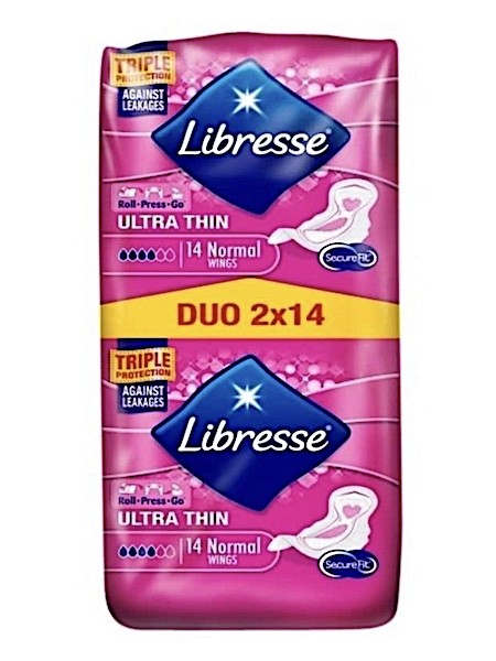 Libresse Ultra Normal Wing Maandverband 2x 14 stuks