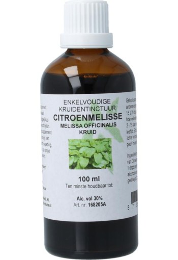 Cruydhof Melissa officinalis herb / citroenmelisse tinctuur (100 Milliliter)