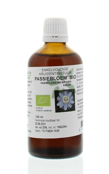Cruydhof Passiflora incarnata herb/passiebloem tinctuur bio (100 Milliliter)