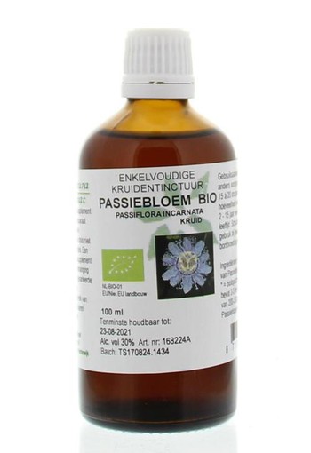 Cruydhof Passiflora incarnata herb/passiebloem tinctuur bio (100 Milliliter)