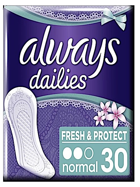 Always Dailies Fresh & Protect Normal Fresh Inlegkruisjes 30 stuks