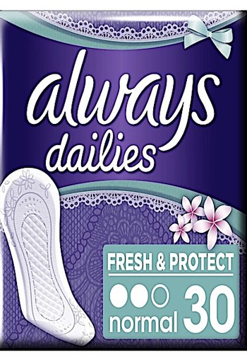 Always Dailies Fresh & Protect Normal Fresh Inlegkruisjes 30 stuks