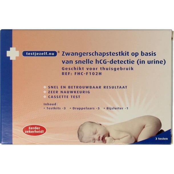 Testjezelf.nu Zwangerschapstest casette (3 Stuks)