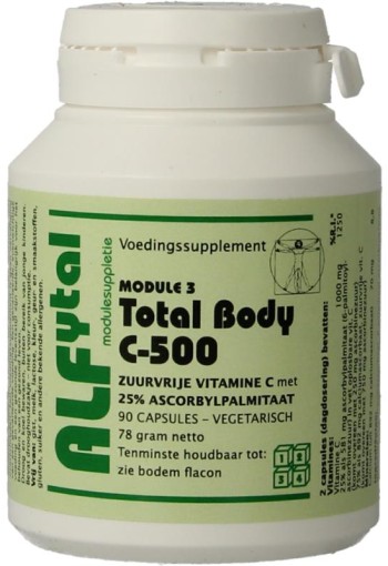 Alfytal Total body C-500 zuurvrij/25% vetoplosbaar (90 Vegetarische capsules)