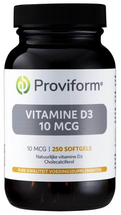 Proviform Vitamine D3 10mcg (250 Softgels)