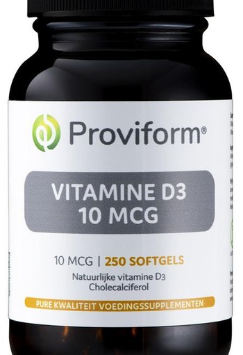 Proviform Vitamine D3 10 mcg (250 Softgels)