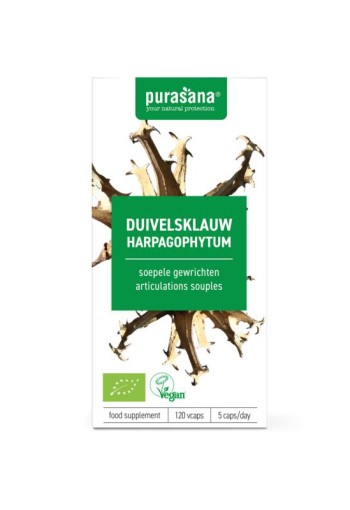 Purasana Duivelsklauw vegan bio (120 Vegetarische capsules)